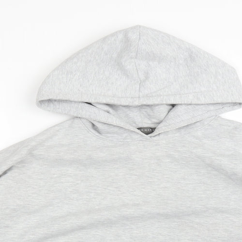 Primark Womens Grey  Cotton Pullover Hoodie Size M