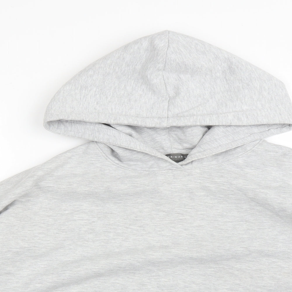 Primark Womens Grey  Cotton Pullover Hoodie Size M
