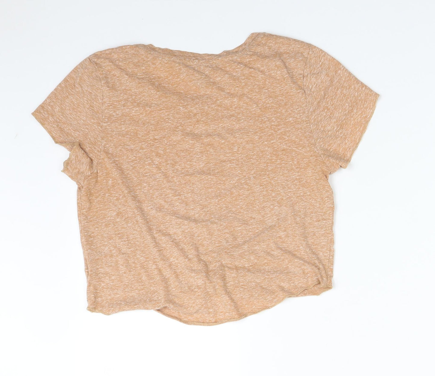 Primark Womens Orange  Polyester Basic T-Shirt Size XS Crew Neck