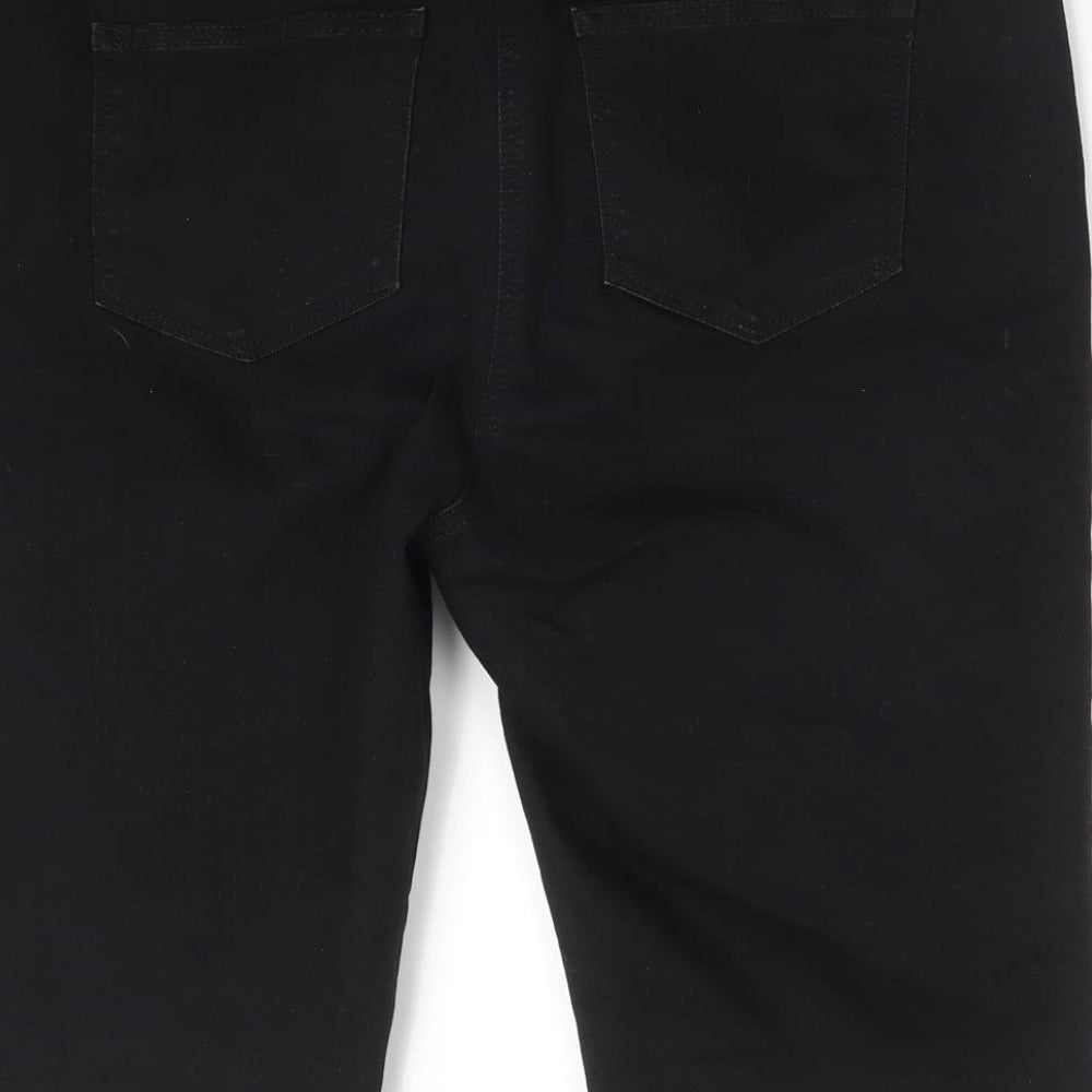 Papaya Womens Black  Cotton  Shorts Size 16 L12 in Regular