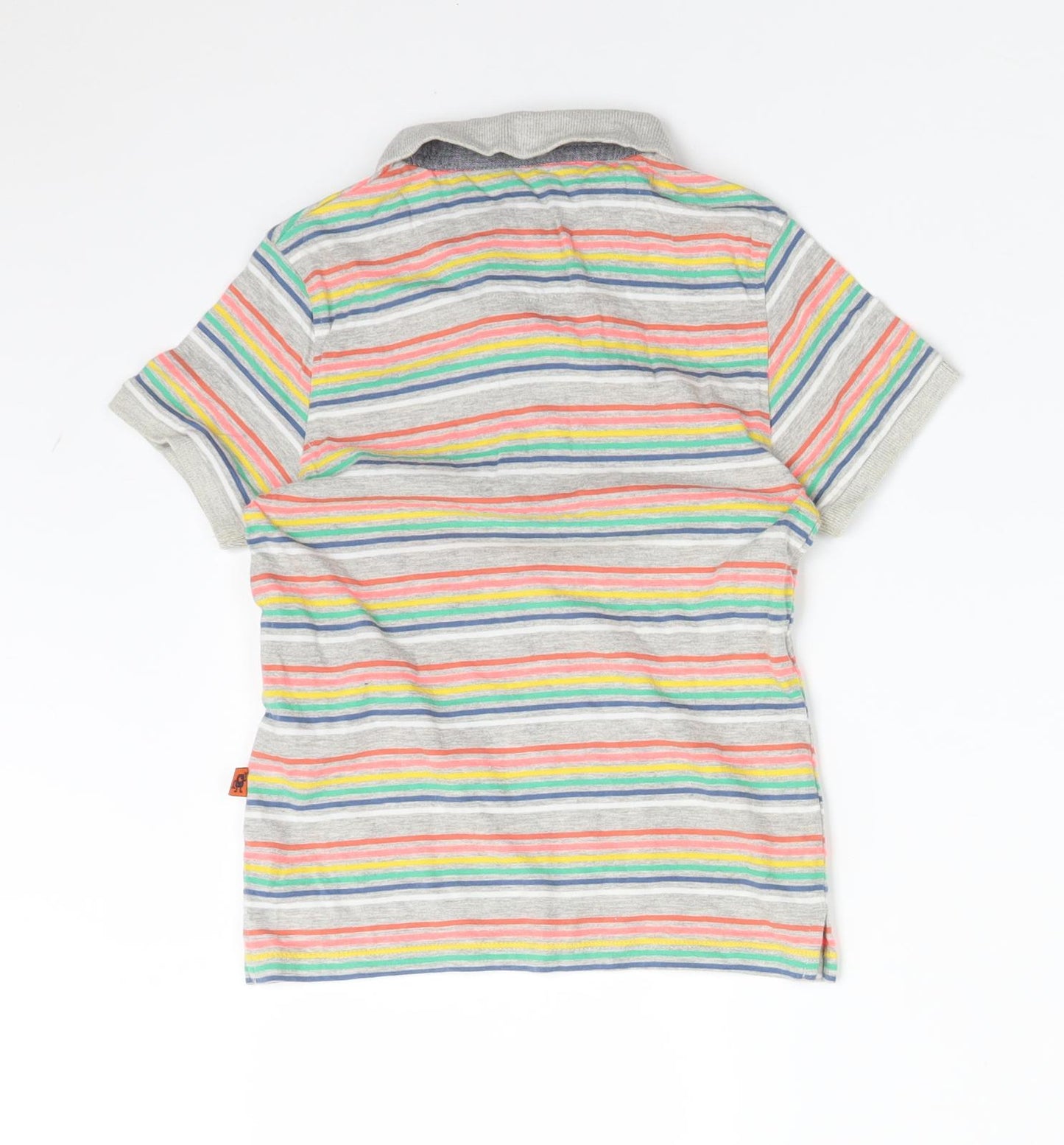 Primark Boys Multicoloured Striped Cotton Basic Polo Size 4-5 Years Collared