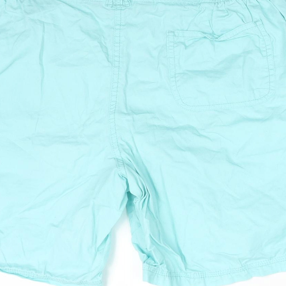 BM CASUAL Womens Blue  Cotton Shorts  Size 12 L8 in Regular