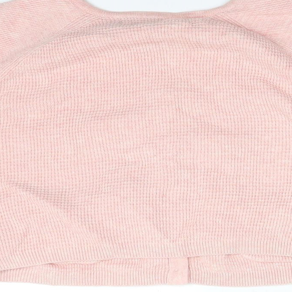 George Girls Pink Round Neck  Cotton Cardigan Jumper Size 3-4 Years