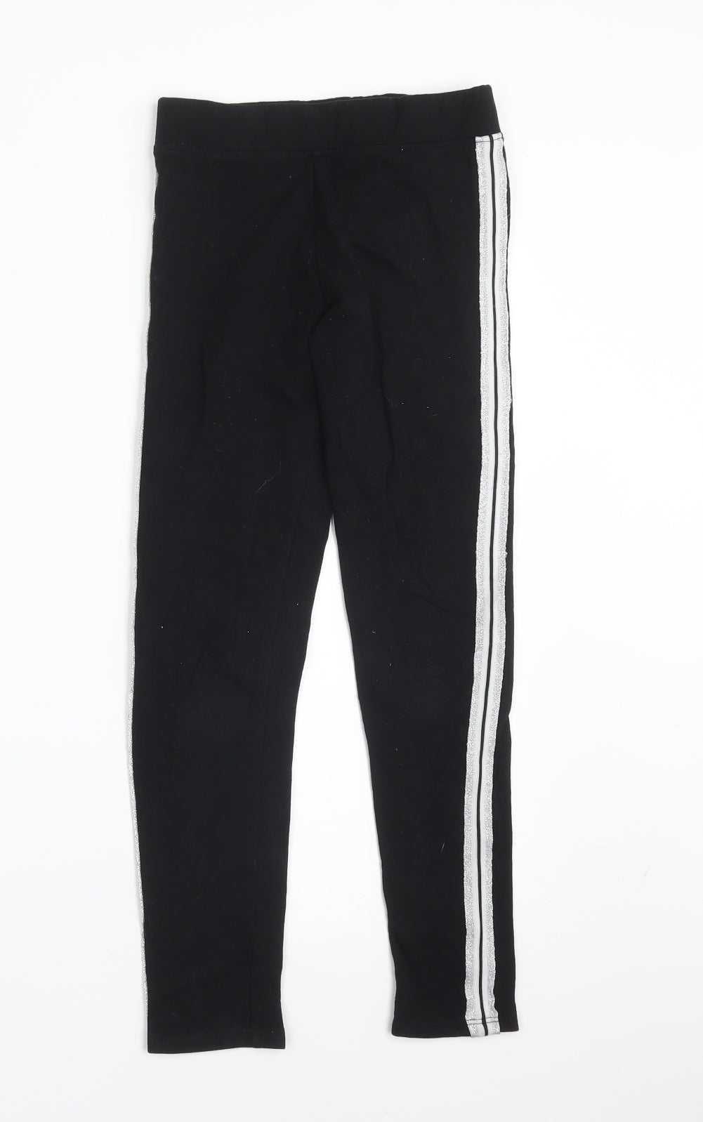 H&M Girls Black  Cotton  Trousers Size 9-10 Years  Regular  - LEGGINGS