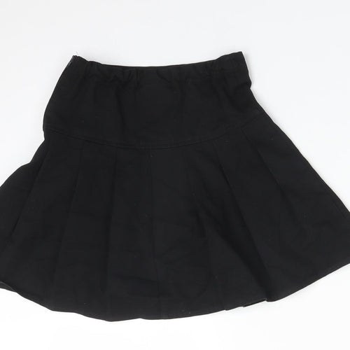 NEXT Girls Black  Polyester Pleated Skirt Size 8 Years  Regular  - SCHOOL