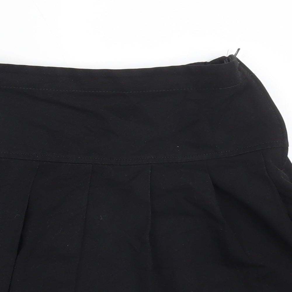 NEXT Girls Black  Polyester Pleated Skirt Size 8 Years  Regular  - SCHOOL