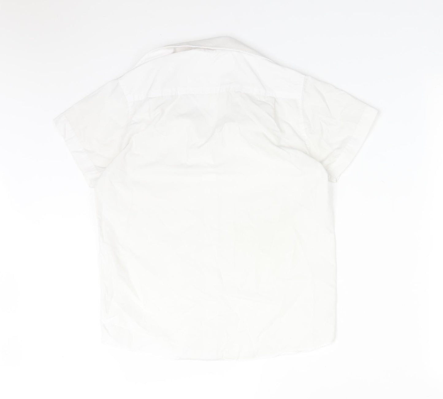 SCHOOLWEAR Girls White  Polyester Basic Button-Up Size 12 Years Collared