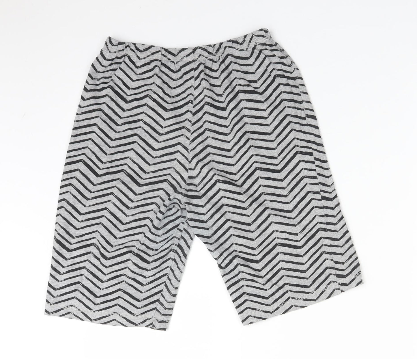 George Boys Grey Chevron Cotton  Sleep Shorts Size 13-14 Years