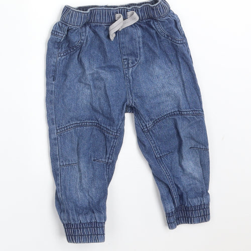Nutmeg Boys Blue  Cotton  Jeans Size 9-12 Months