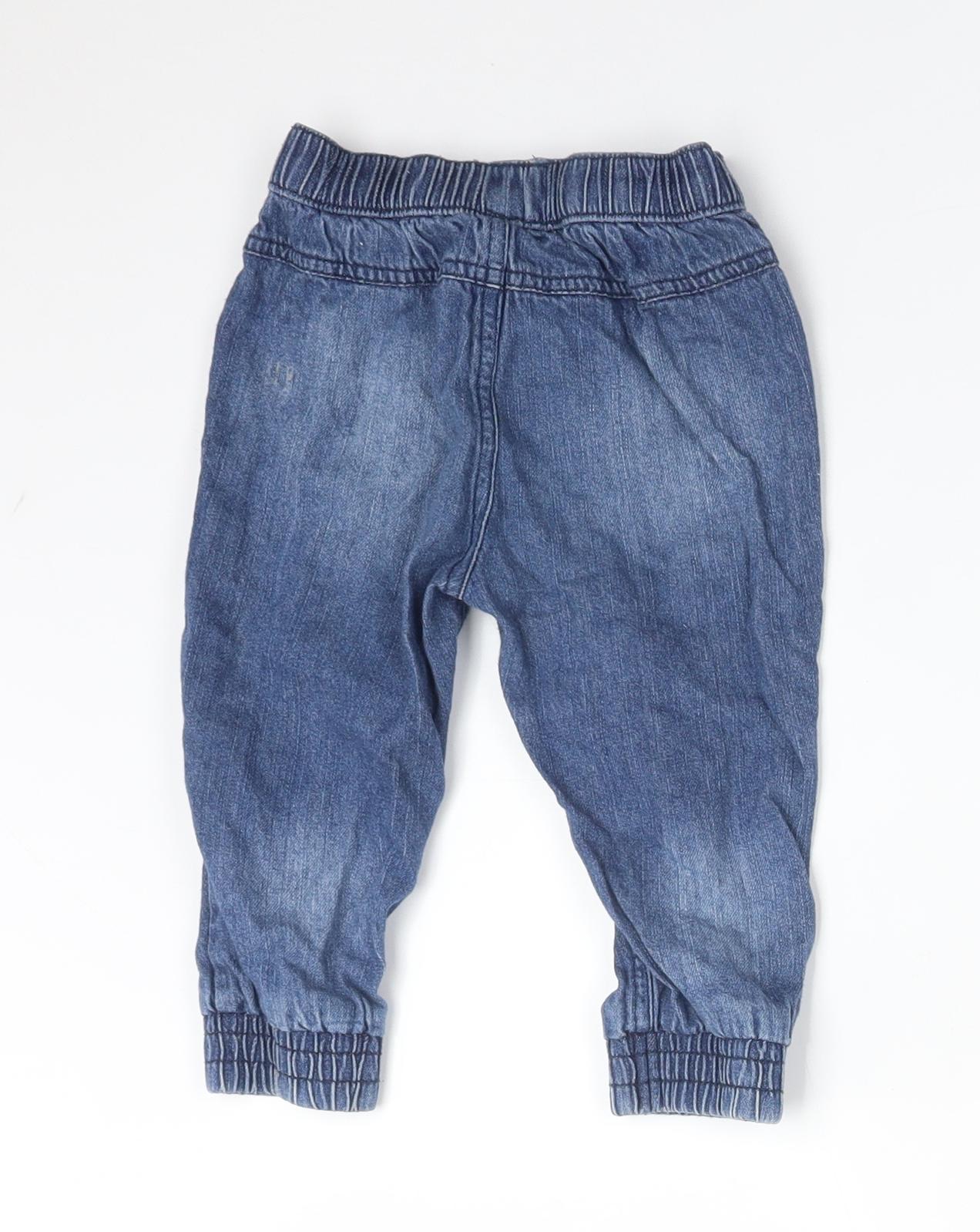 Nutmeg Boys Blue  Cotton  Jeans Size 9-12 Months