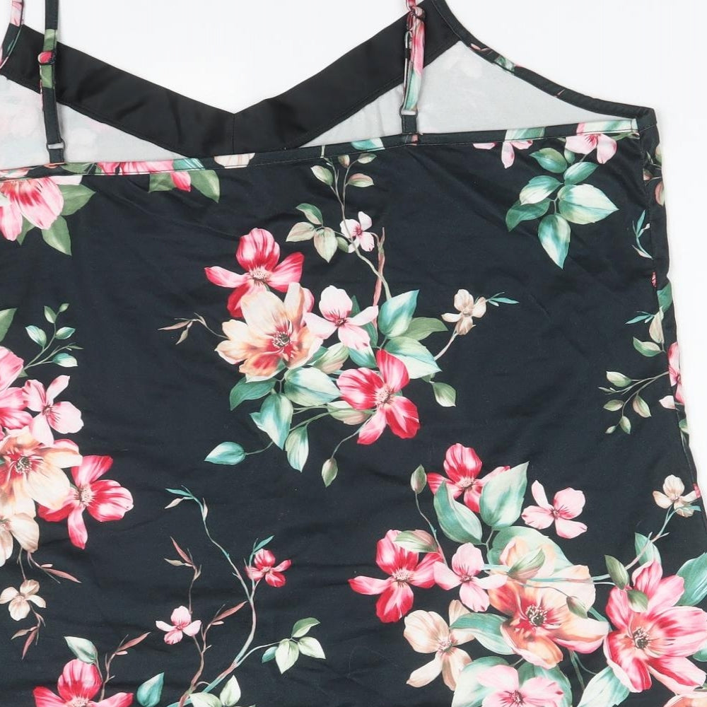Primark Womens Multicoloured Floral Polyester Cami Pyjama Top Size XL