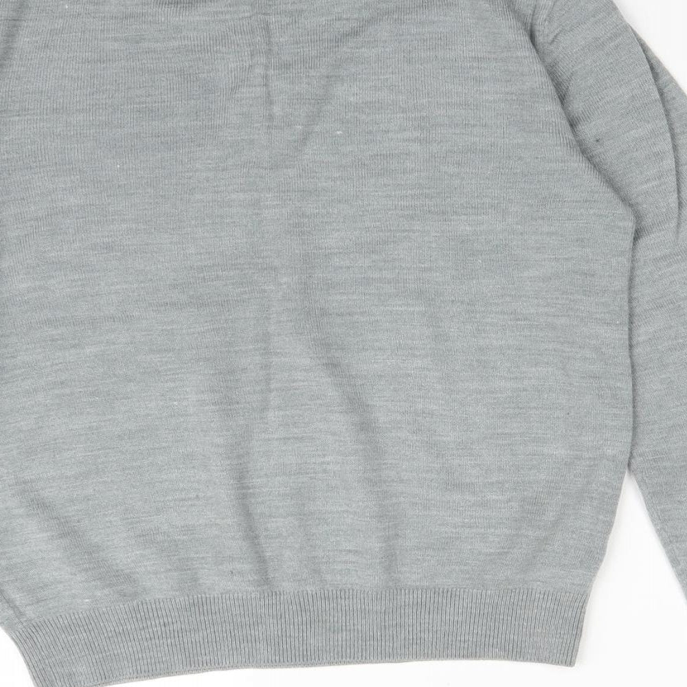 River Island Mens Grey    T-Shirt Size S V-Neck