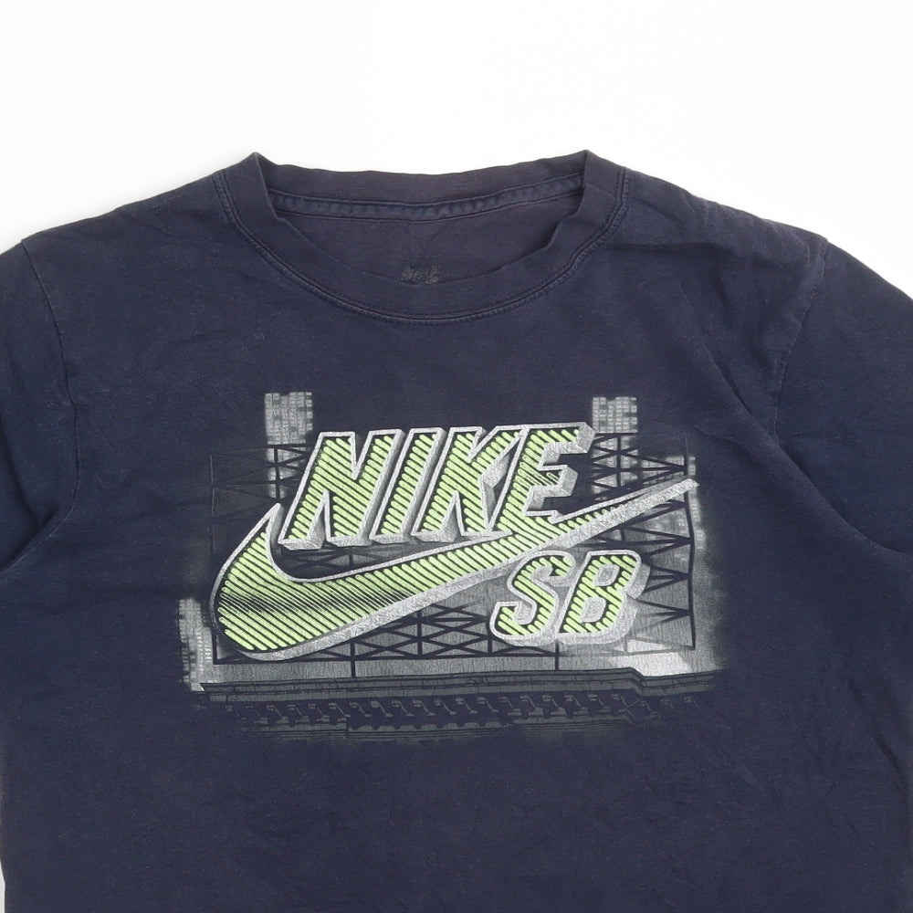 Nike Boys Blue  Cotton Basic T-Shirt Size 12-13 Years Crew Neck  - NIKE SB