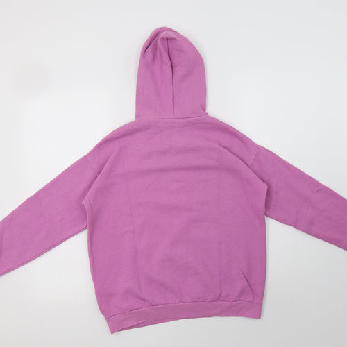 Boohoo Womens Purple  Cotton Pullover Hoodie Size 8   - Rose