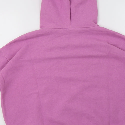Boohoo Womens Purple  Cotton Pullover Hoodie Size 8   - Rose