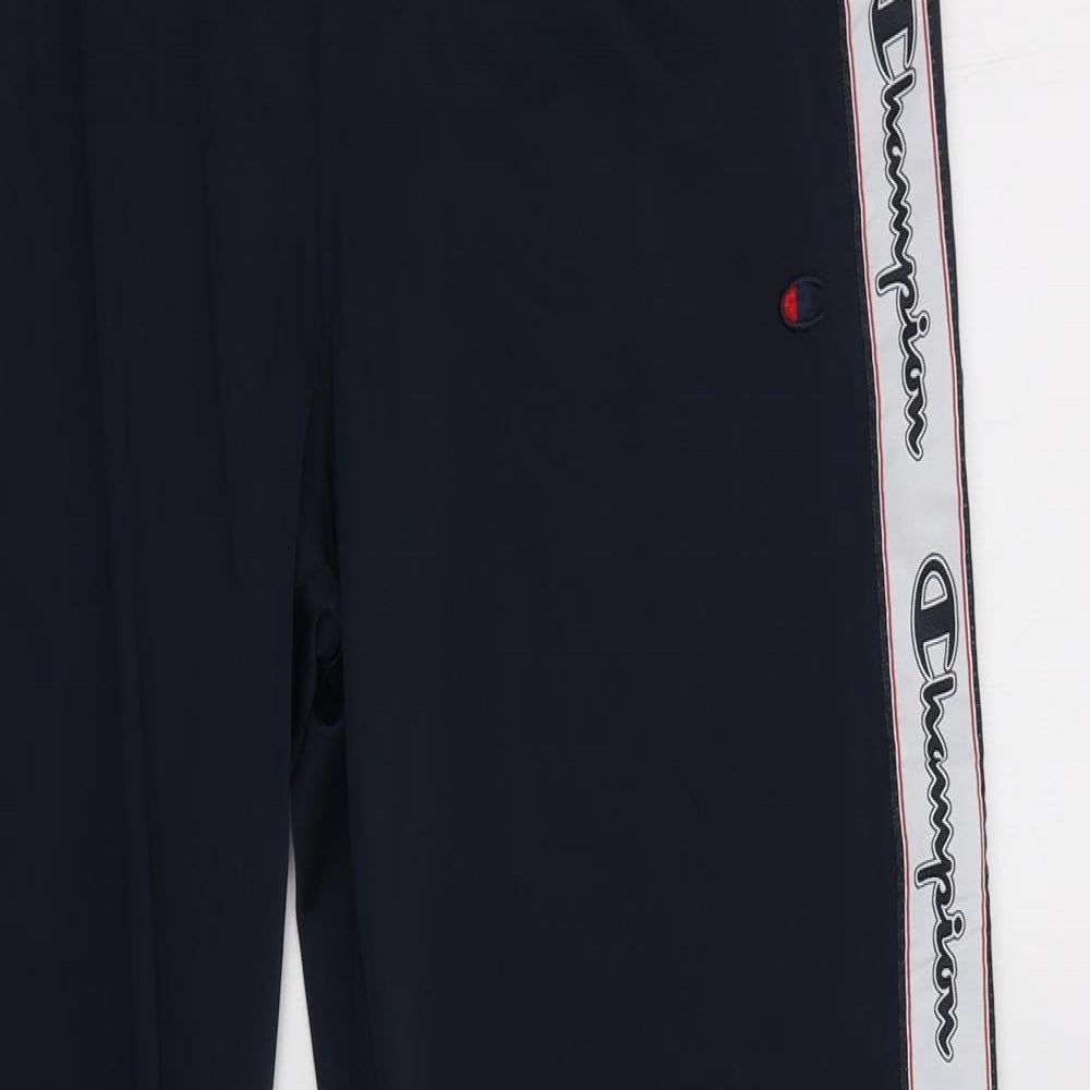 Champion Mens Blue  Polyester Jogger Trousers Size L L32 in Regular Drawstring