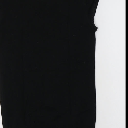 H&M Womens Black Crew Neck  Cotton Pullover Jumper Size 8   - Heart
