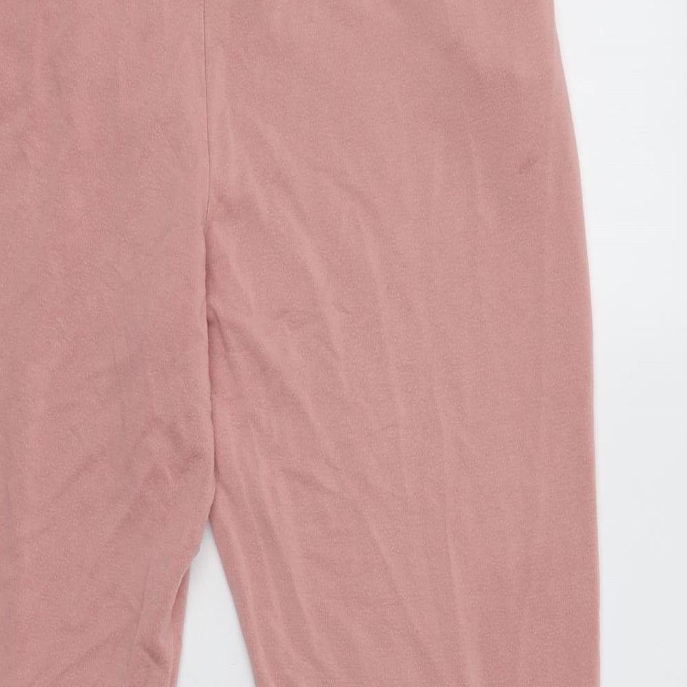 F&F Womens Pink  Viscose Jogger Trousers Size 14 L27 in Regular Drawstring