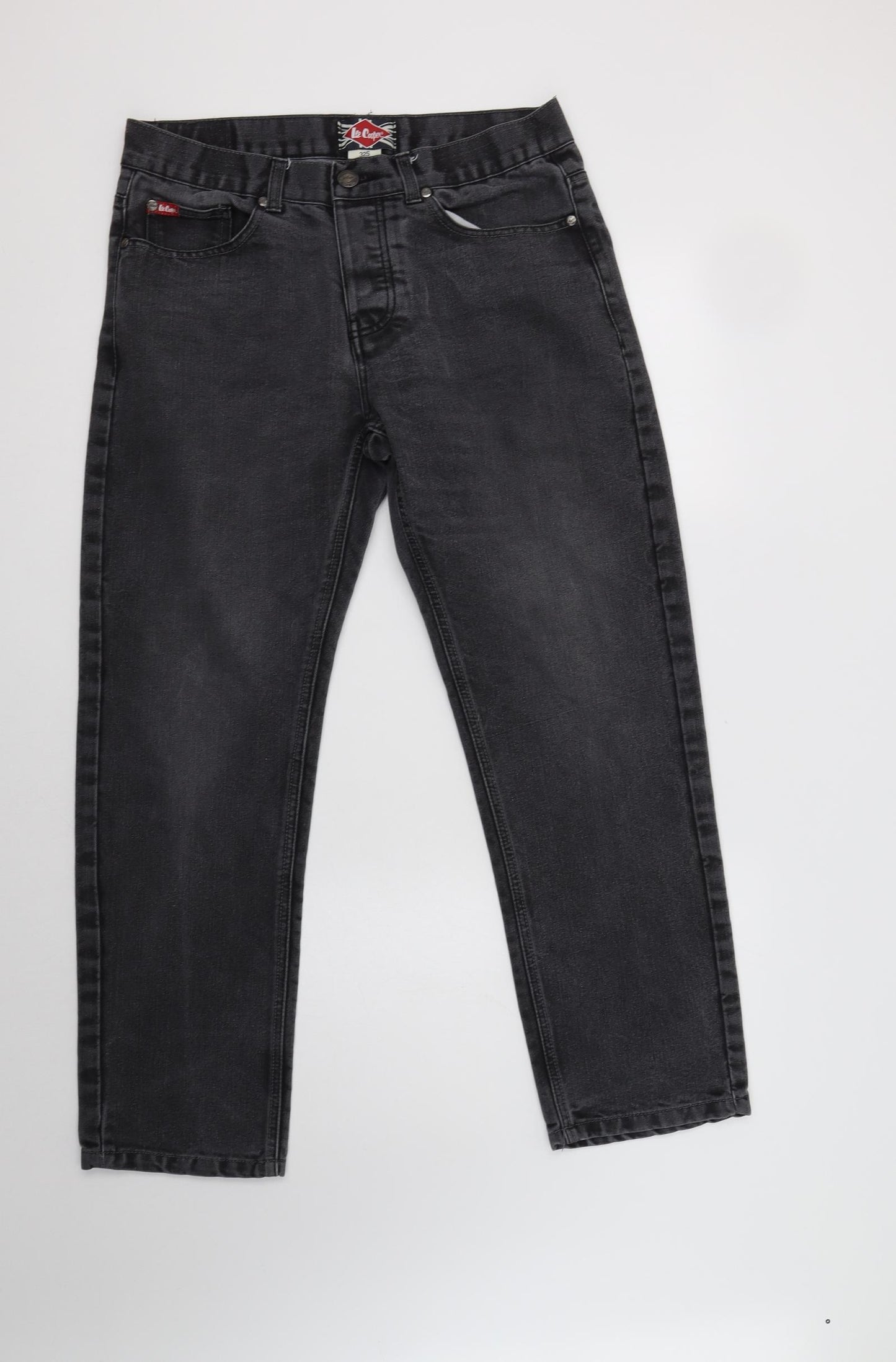 Lee Cooper Mens Grey  Cotton Straight Jeans Size 32 L29 in Regular Button