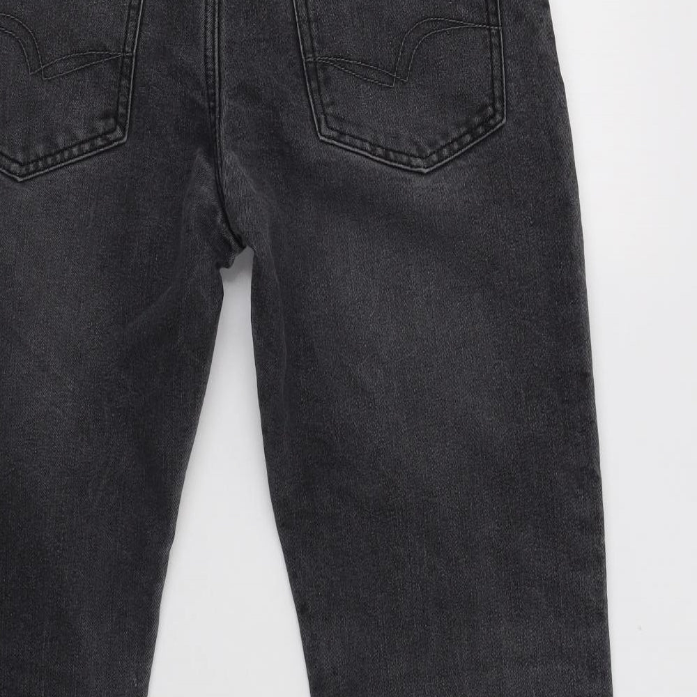 Lee Cooper Mens Grey  Cotton Straight Jeans Size 32 L29 in Regular Button