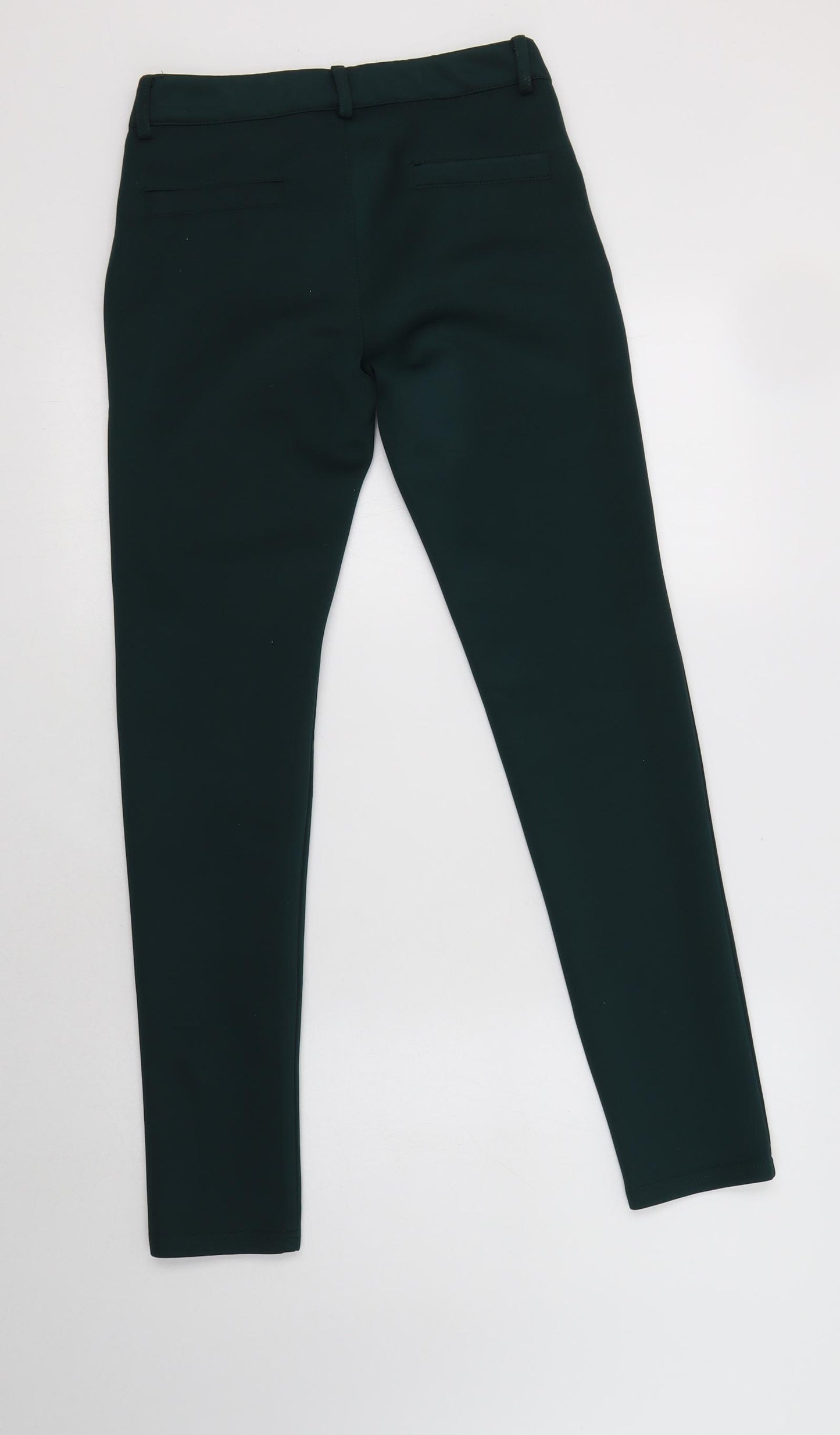 Pink Boom Womens Green  Polyester Jegging Trousers Size S L30 in Regular Button