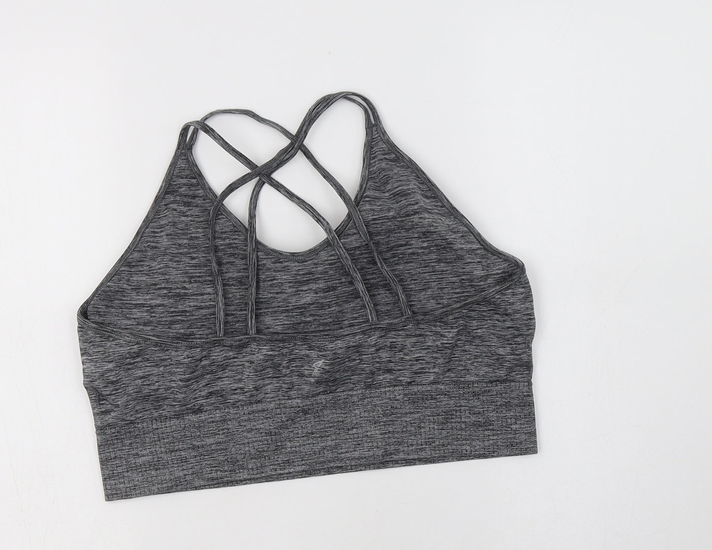 Primark Womens Grey  Polyester Cropped Tank Size 18 Scoop Neck  - Sports Bra