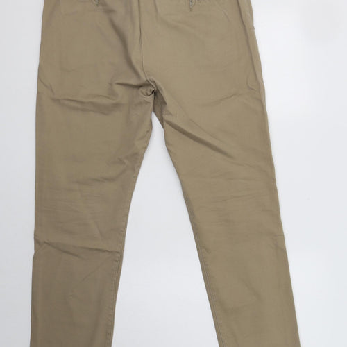 Carhartt Mens Beige  Cotton Chino Trousers Size 33 L32 in Regular Button