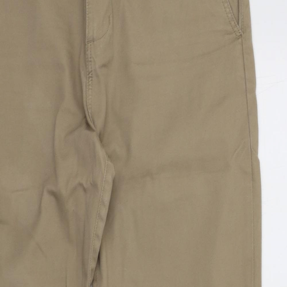 Carhartt Mens Beige  Cotton Chino Trousers Size 33 L32 in Regular Button