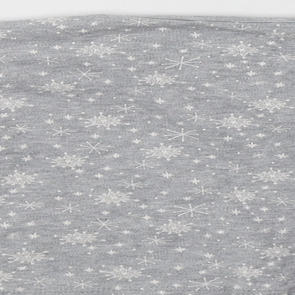 Lupilu Baby Grey Geometric Cotton Basic T-Shirt Size 12-18 Months Crew Neck  - Snowflake Print