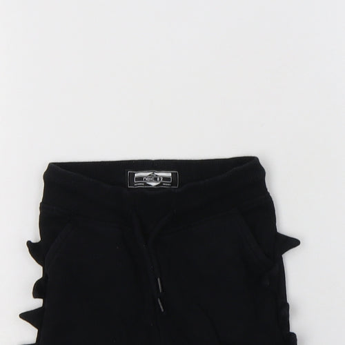 NEXT Baby Black  Cotton Pedal Pusher Trousers Size 3-6 Months  Drawstring - Dino