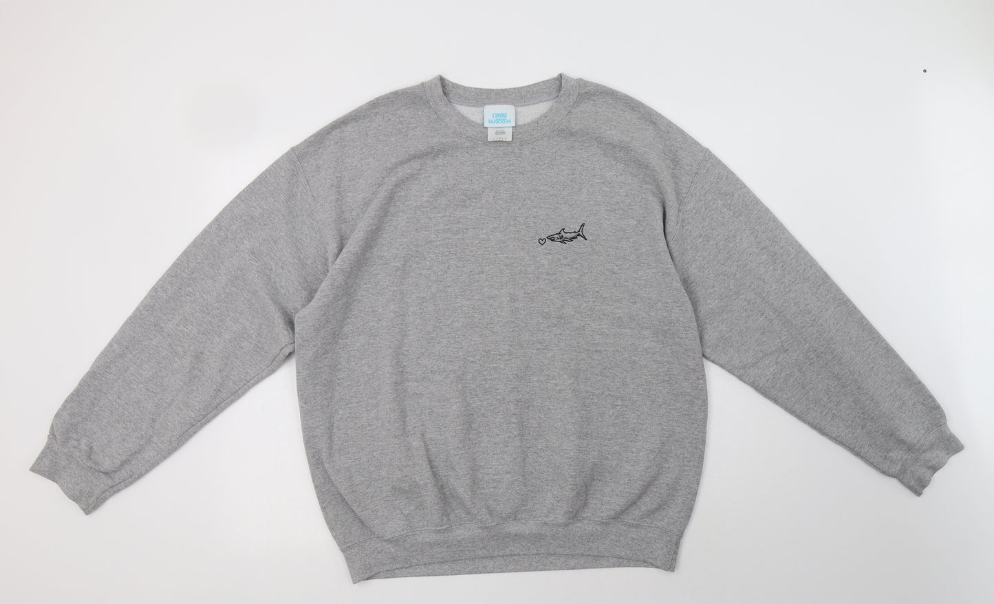 Emma Warren Womens Grey  Cotton Pullover Sweatshirt Size L
