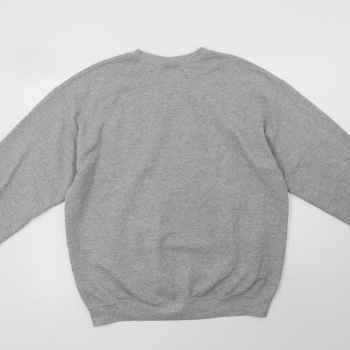 Emma Warren Womens Grey  Cotton Pullover Sweatshirt Size L