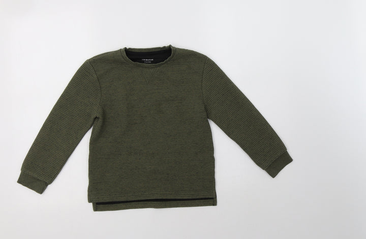 Primark Boys Green Pullover Sweatshirt Size 6-7 Years
