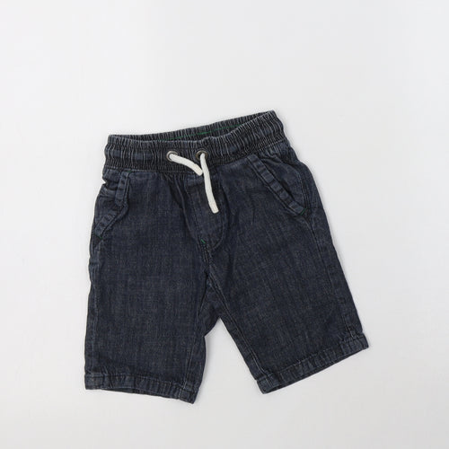 NEXT Boys Blue  Cotton Bermuda Shorts Size 5 Years  Regular Drawstring