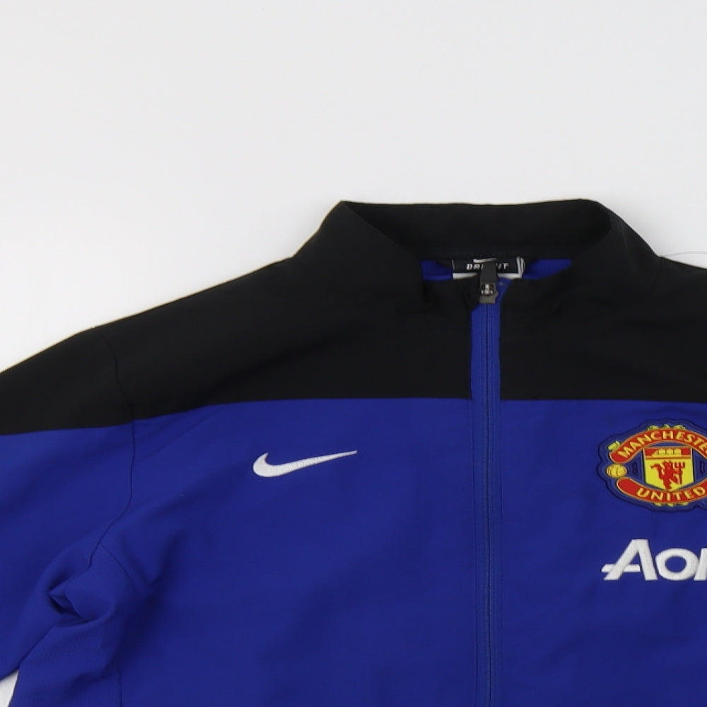 Nike Boys Blue   Basic Jacket Jacket Size 10-11 Years  Zip - Manchester United