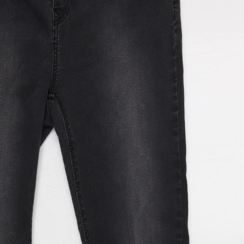 F&F Womens Grey  Cotton Skinny Jeans Size 12 L30 in Regular Button