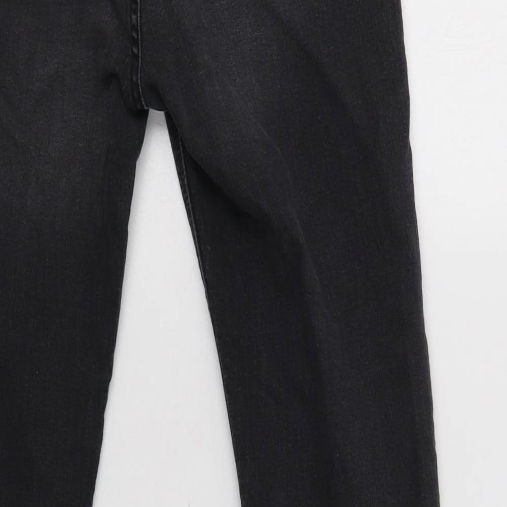 F&F Womens Grey  Cotton Skinny Jeans Size 12 L30 in Regular Button