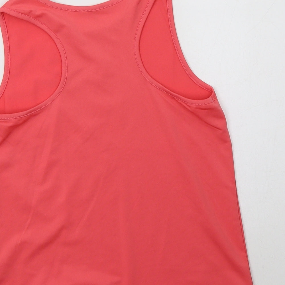 George Girls Pink  Polyester Basic Tank Size 9-10 Years Crew Neck