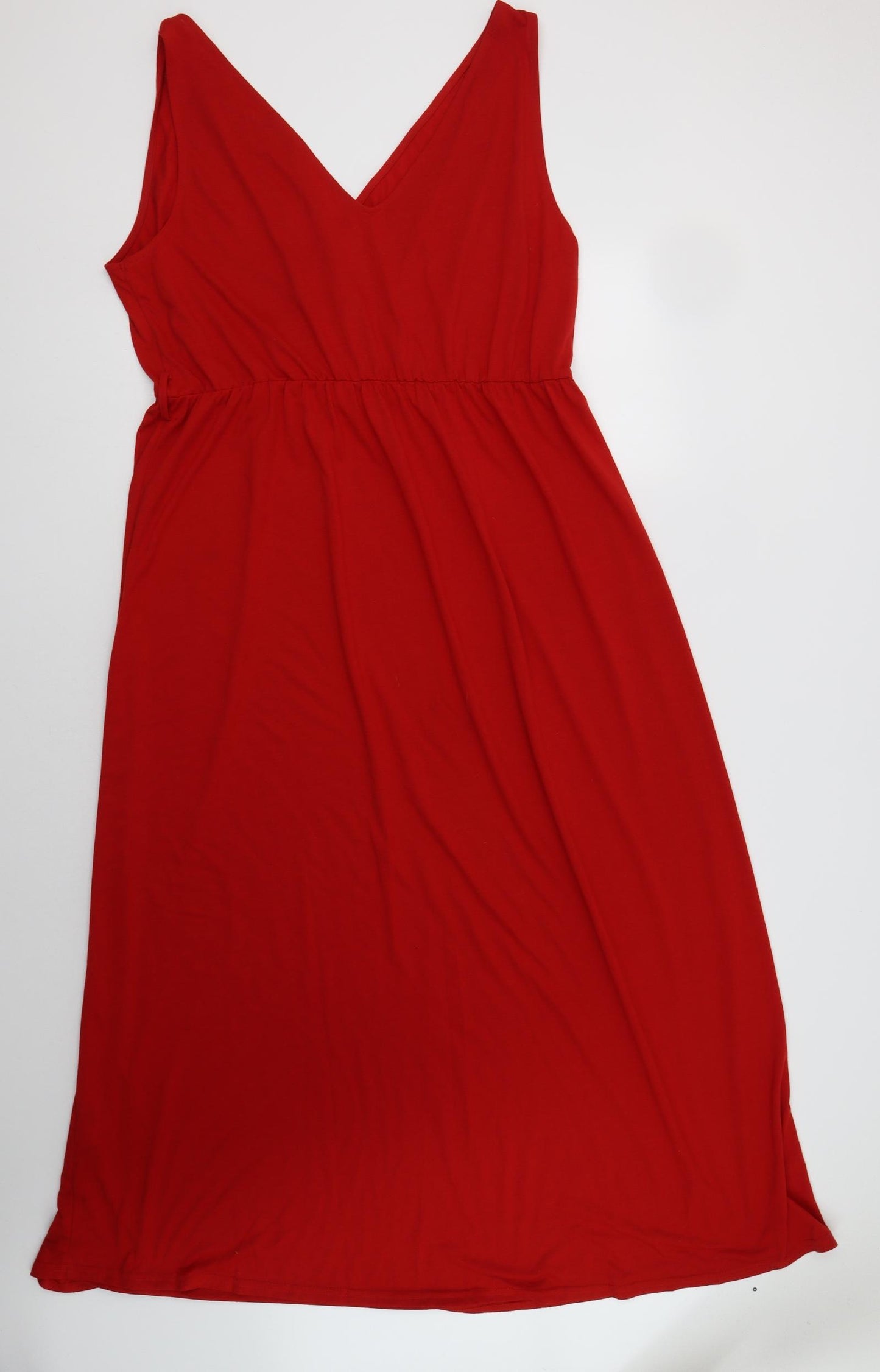 Hot Squash Womens Red  Polyester Maxi  Size 20  V-Neck