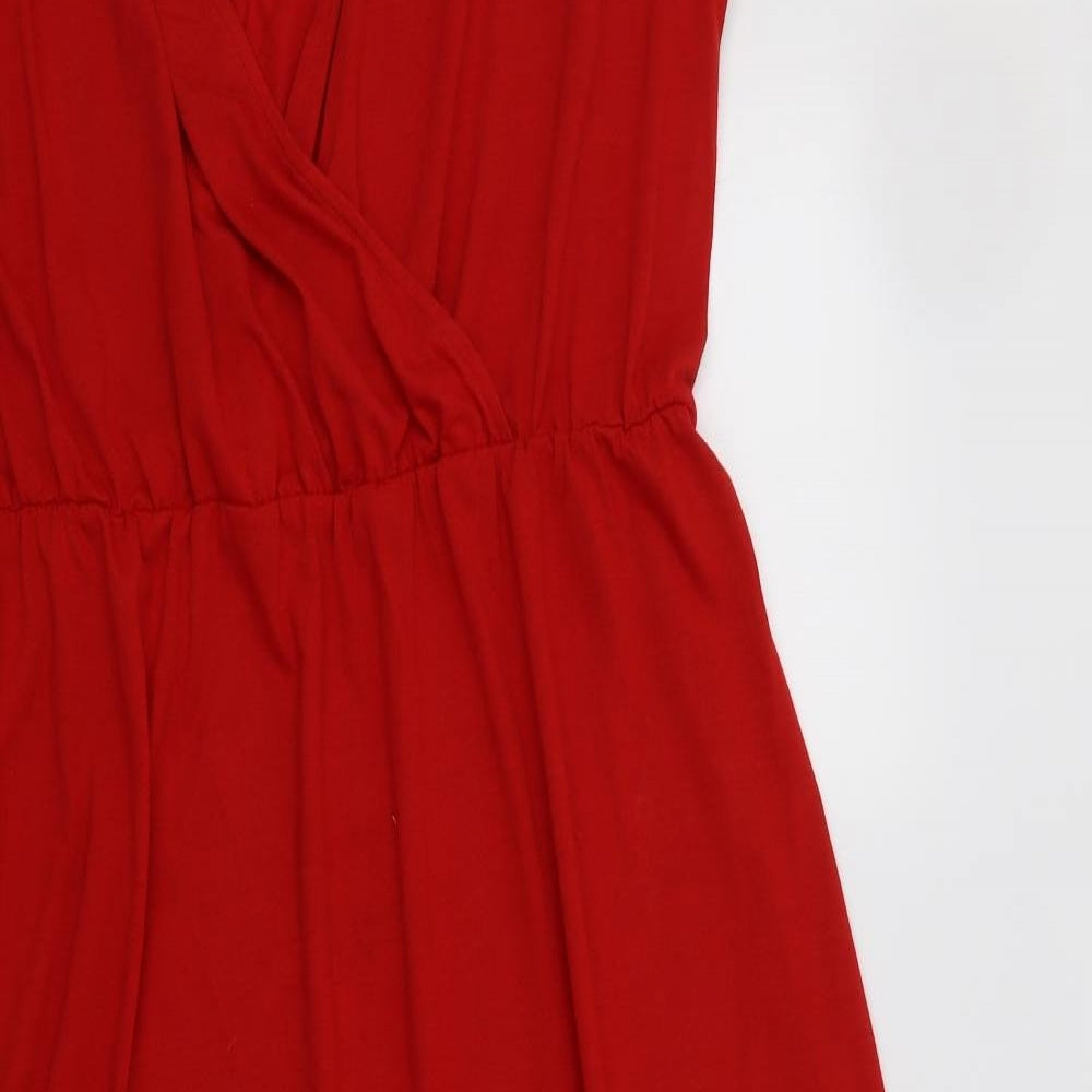 Hot Squash Womens Red  Polyester Maxi  Size 20  V-Neck
