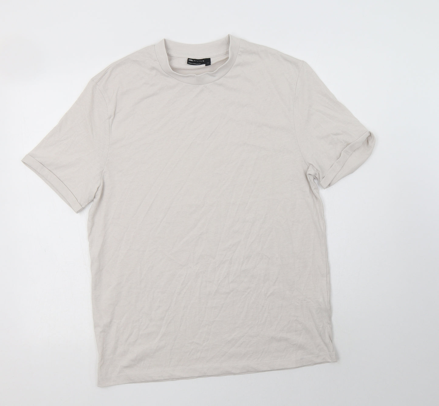 ASOS Mens Beige  Cotton  T-Shirt Size M Crew Neck