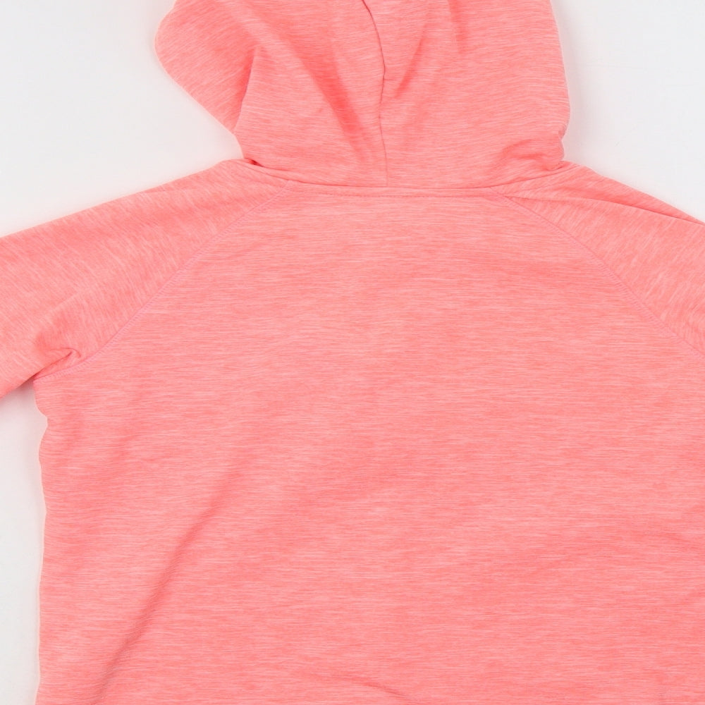Matalan Girls Pink  Polyester Full Zip Hoodie Size 8-9 Years  Zip