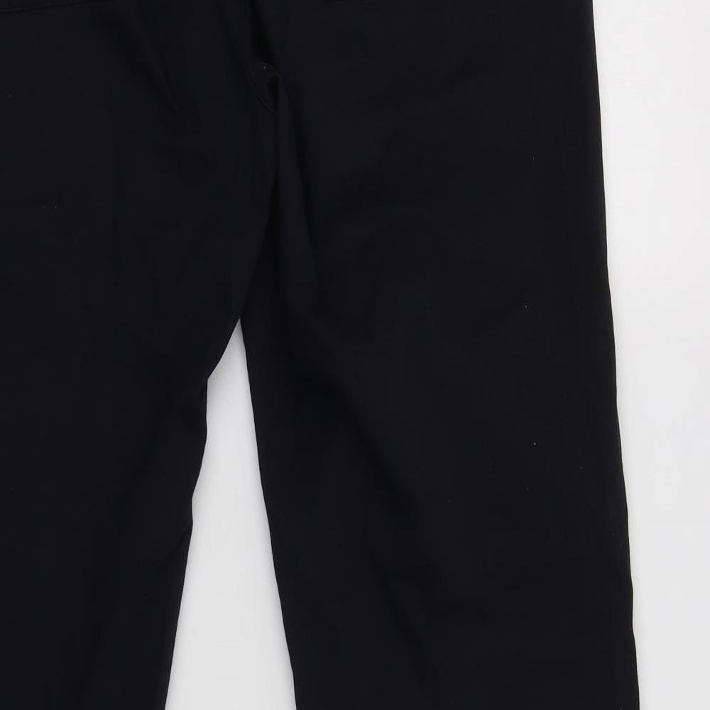 M&S Mens Black  Cotton Jogger Trousers Size M L32 in Regular Drawstring