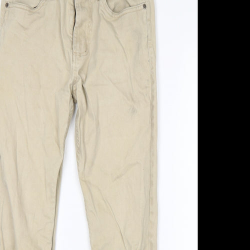 Denim Co Mens Beige  Cotton Skinny Jeans Size 32 L27 in Regular
