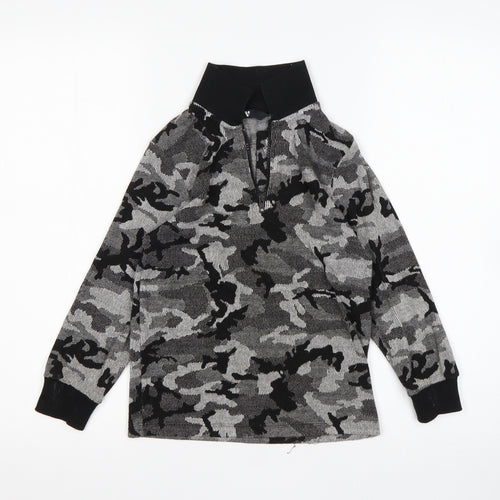 Very Boys Multicoloured Camouflage Viscose Pullover Sweatshirt Size 7 Years