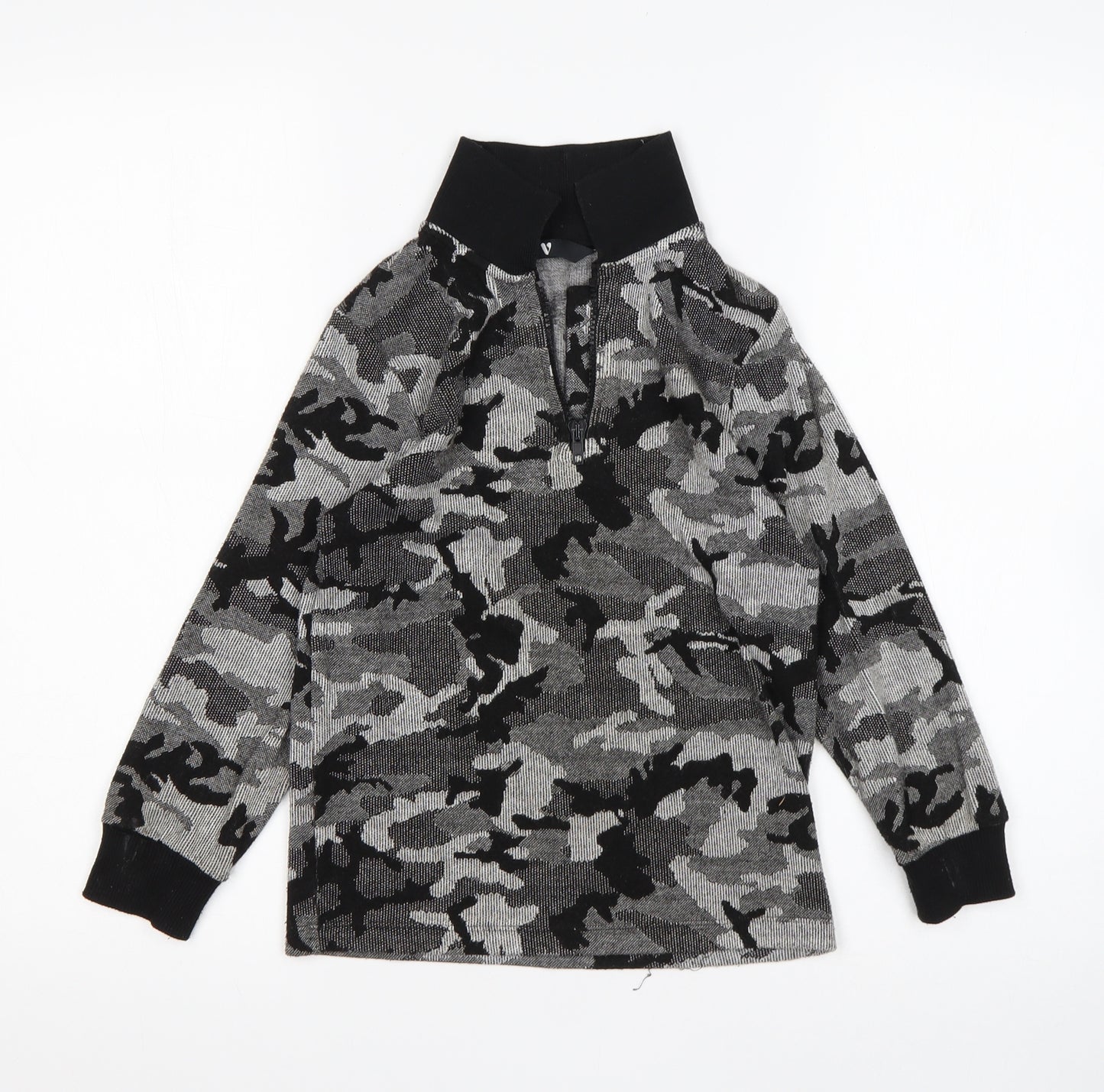 Very Boys Multicoloured Camouflage Viscose Pullover Sweatshirt Size 7 Years