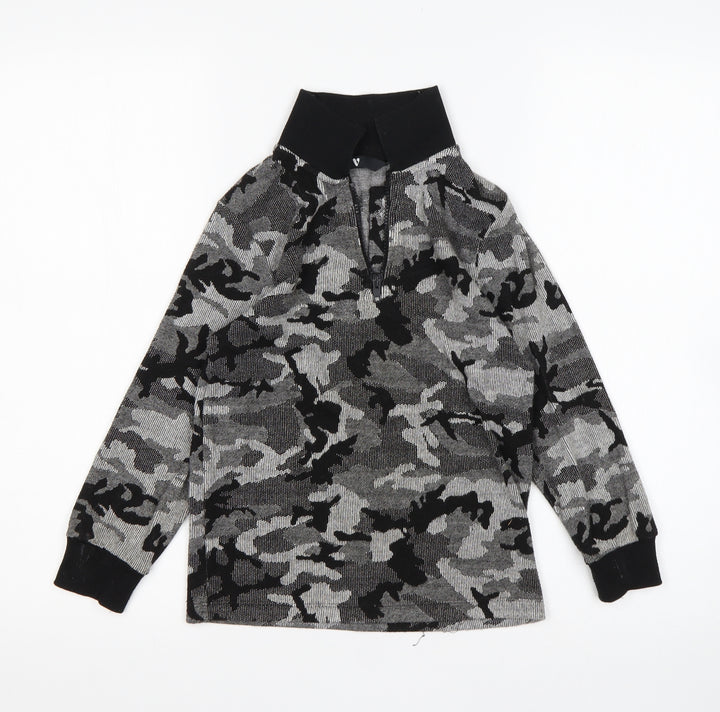 Very Boys Multicoloured Camouflage Viscose Pullover Sweatshirt Size 7 Years