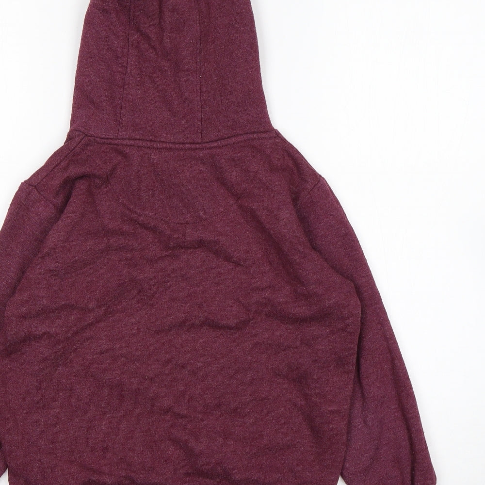 SoulCal&Co Boys Purple  Cotton Pullover Hoodie Size 9-10 Years