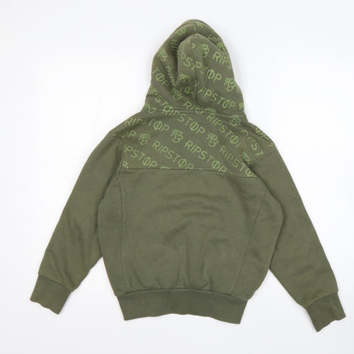 S3 Boys Green  Cotton Pullover Hoodie Size S