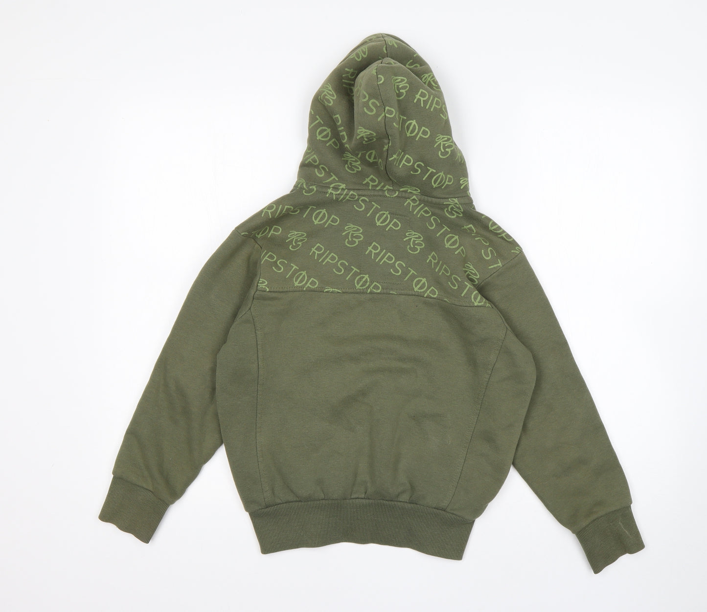 S3 Boys Green  Cotton Pullover Hoodie Size S